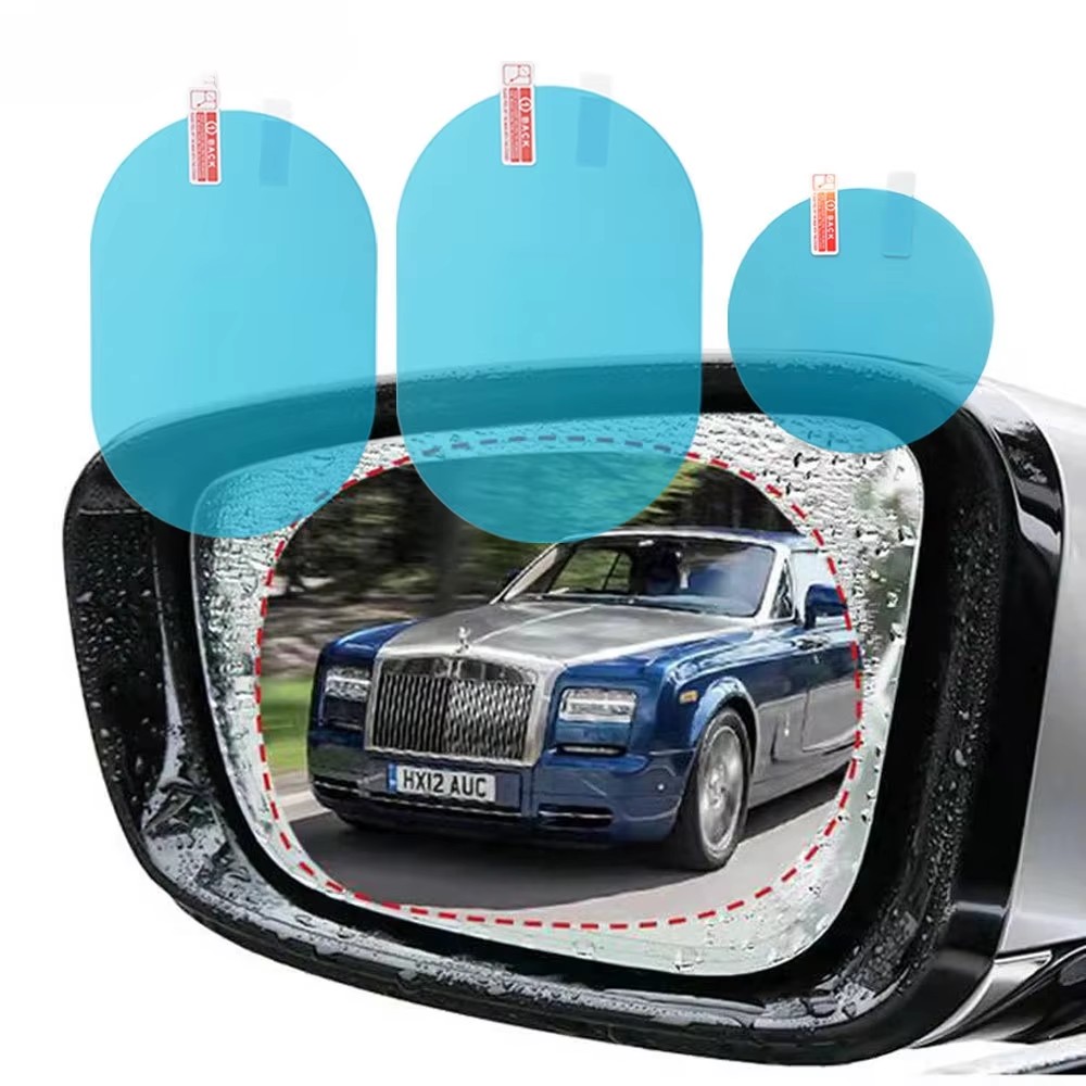 Anti Glare Car Rearview Mirror Film - 2/4 قطع غطاء فيلم تزيين مرآة