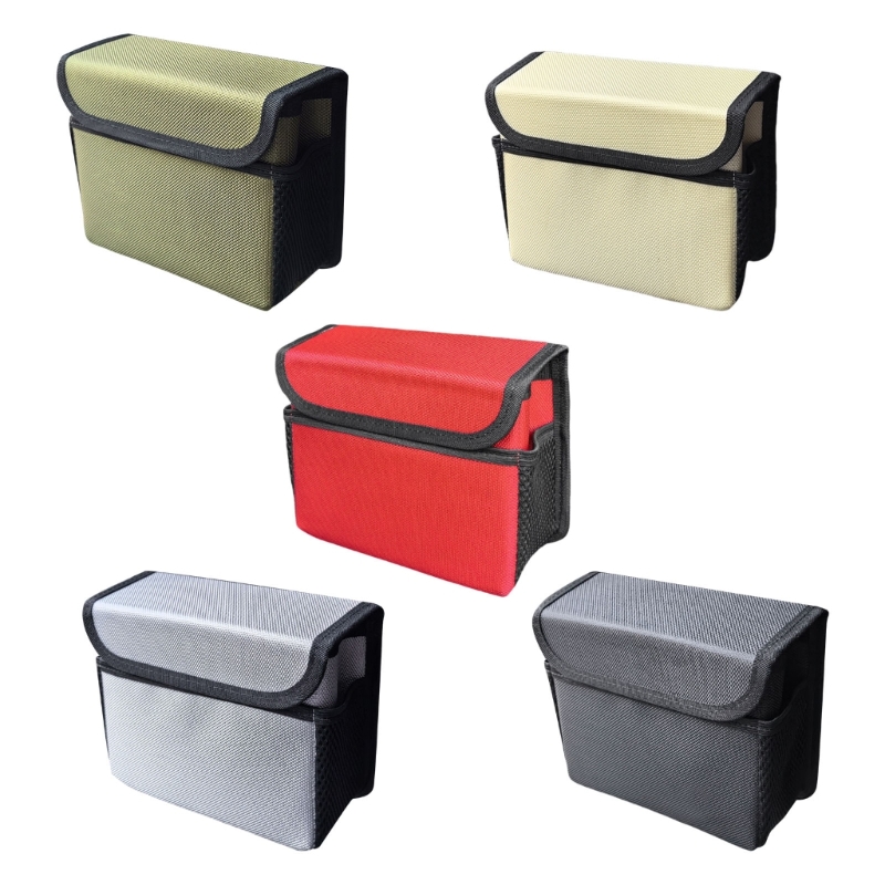 Waterproof Car Trash Can With Lid - منظم المقعد الخلفي للسيارة، حقيبة تخزين،