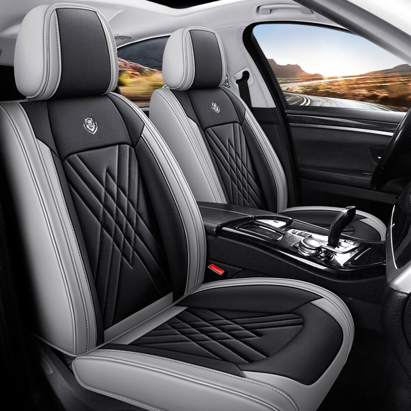 Leather Car Seat Covers Full Set Universal - أغطية مقاعد السيارة الجلدية الجديدة من