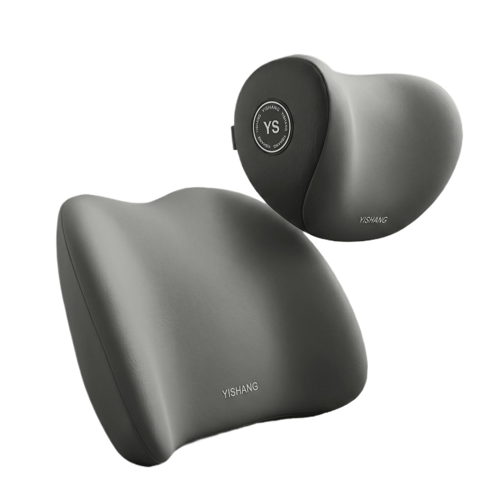 Memory Foam Car Neck Pillow Lumbar Support - وسادة دعم الرأس والظهر للسيارة، وسادة