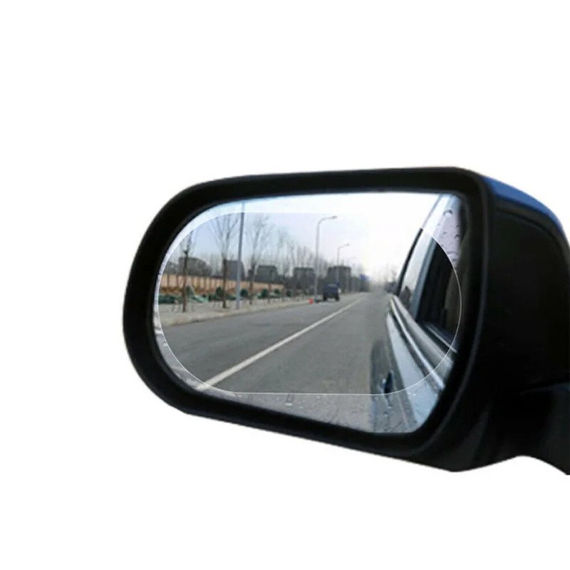 2/4 قطع غطاء فيلم تزيين مرآة ا - مراجعة Anti Glare Car Rearview Mirror Film وسعره