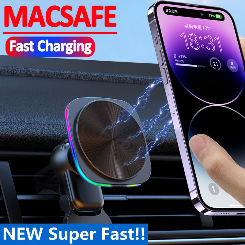 حامل شحن سريع للسيارة مع شاحن  - مراجعة Magnetic Phone Holder For Car Vent وسعره