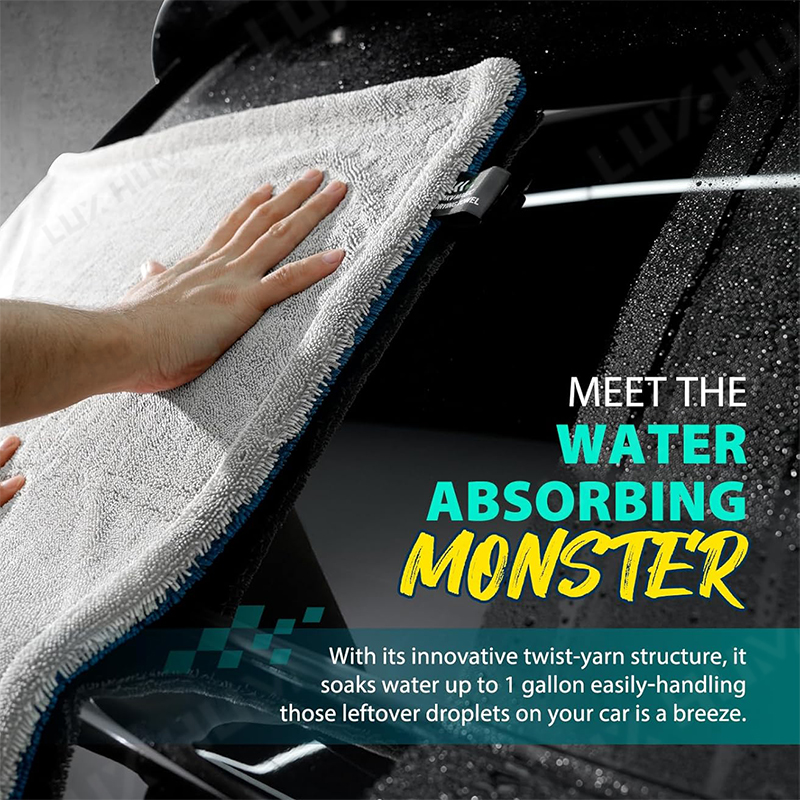 منشفة تجفيف سيارات سميكة 1400  - مراجعة Microfiber Car Drying Towel Super Absorbent وسعره