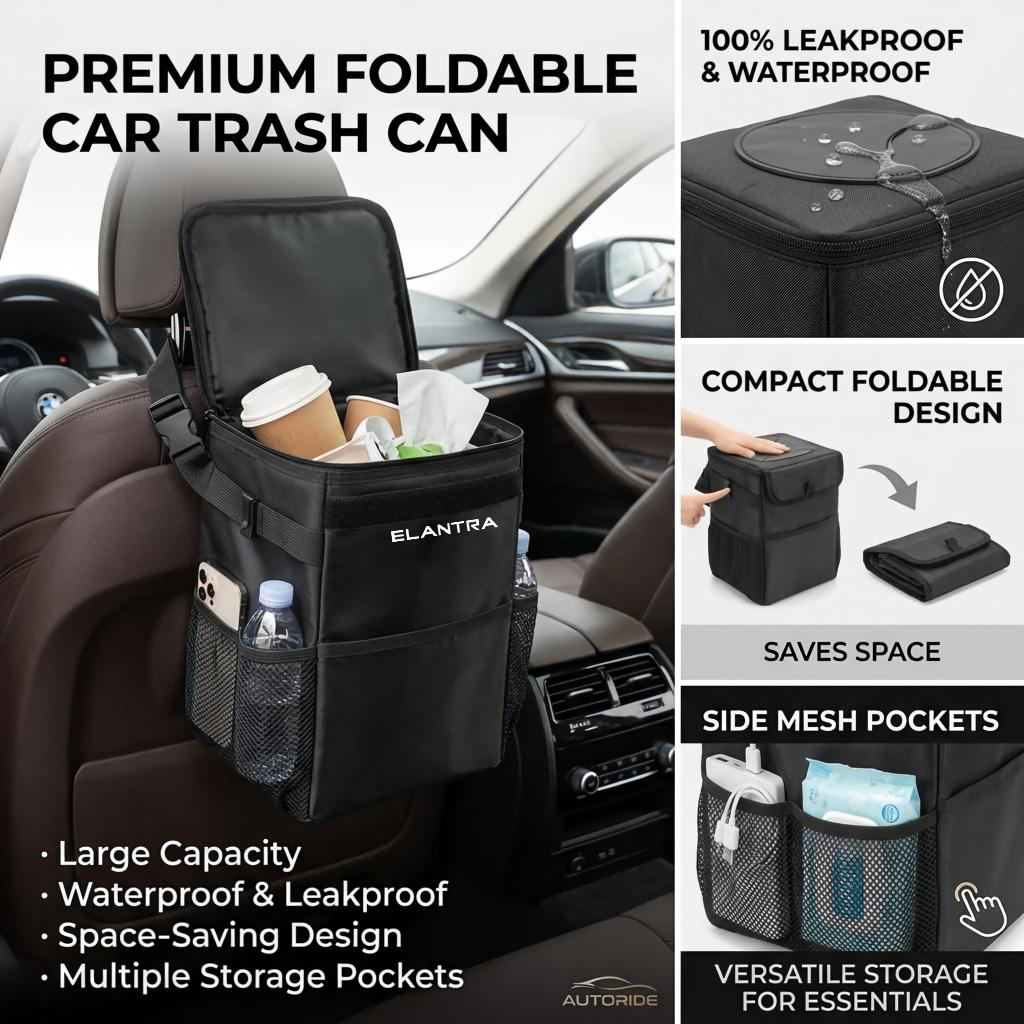 حقيبة تخزين مقاومة للماء للسيا - مراجعة Waterproof Car Trash Can With Lid وسعره