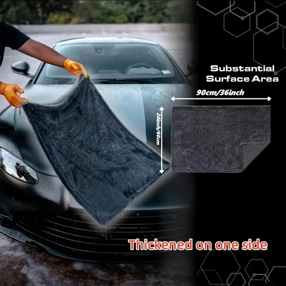 منشفة سيارات كبيرة الحجم من ال - مراجعة Microfiber Car Drying Towel Super Absorbent وسعره