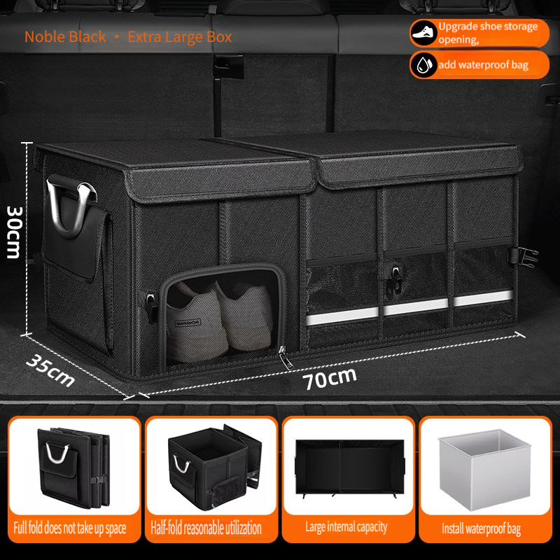 حقيبة تخزين قابلة للطي مقاومة  - مراجعة Car Trunk Organizer Foldable Storage Box وسعره