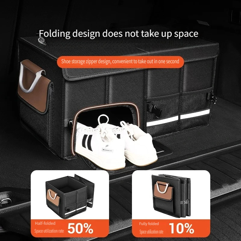 حقيبة تخزين قابلة للطي مقاومة  - مراجعة Car Trunk Organizer Foldable Storage Box وسعره