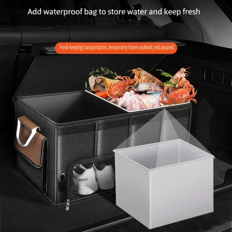 حقيبة تخزين قابلة للطي مقاومة  - مراجعة Car Trunk Organizer Foldable Storage Box وسعره