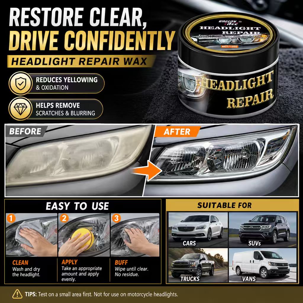 معجون تلميع وإصلاح مصابيح السي - مراجعة Car Scratch Repair Polishing Wax Paste وسعره